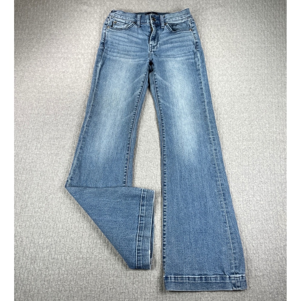 7 For All Mankind Tailorless Dojo Bootcut Jeans Women 26x32 Blue Flare